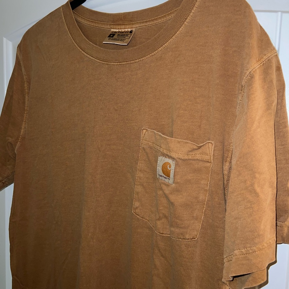 Carhartt Men's Tan Short Sleeve Pocket Tee